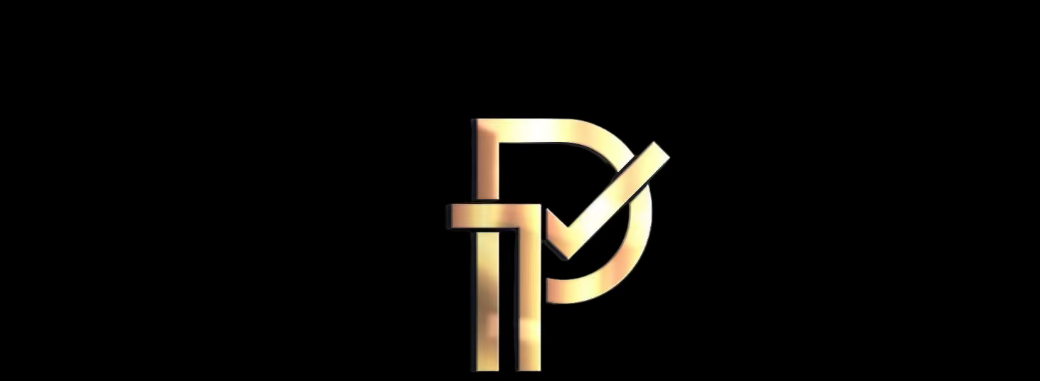 Gold logo and text on a dark blue background for 'Perficient Tax Multiservices'.